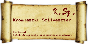 Krompaszky Szilveszter névjegykártya